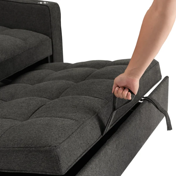 product-3491-10 Fotoliu rabatabil ASTER pentru dormit, negru