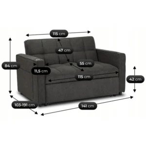 product-3491-13 Fotoliu rabatabil ASTER pentru dormit, negru