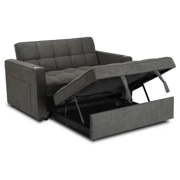 product-3491-6 Fotoliu rabatabil ASTER pentru dormit, negru