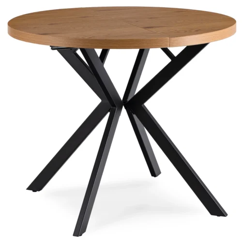 product-3494-0 LUGO Masă pliabilă 90-190 cm Stejar auriu/negru — Mese