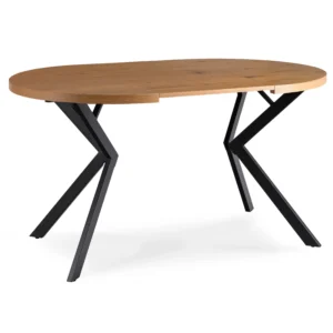 product-3494-5 LUGO Masă pliabilă 90-190 cm Stejar auriu/negru — Mese