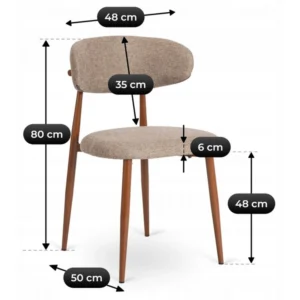 Scaun FLAVIO Nuc/Bej