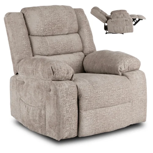 ARTURO Fotoliu reclinabil din velur bej