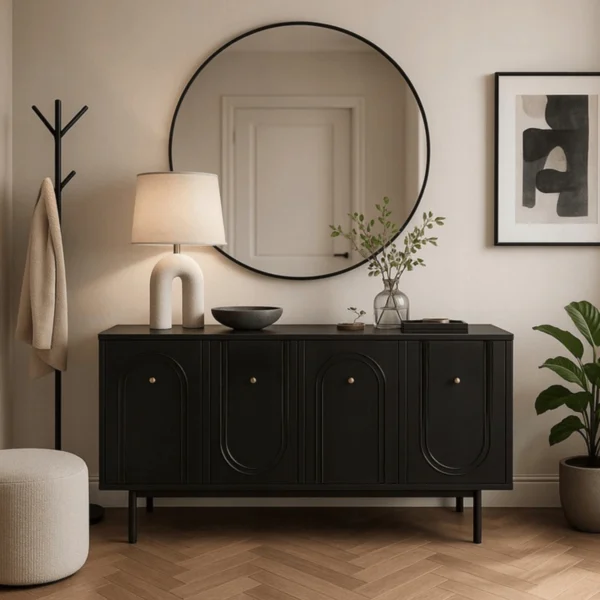 Comoda MARLEN, 155 cm, negru