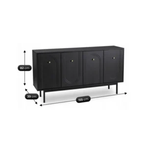 Comoda MARLEN, 155 cm, negru