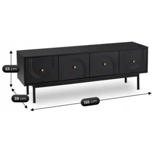 product-3500-7 Dulap RTV MARLEN 155 cm Negru — Comode TV