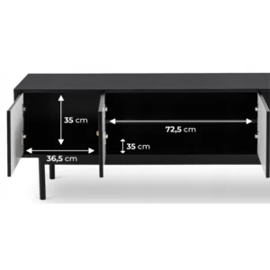 product-3500-8 Dulap RTV MARLEN 155 cm Negru — Comode TV
