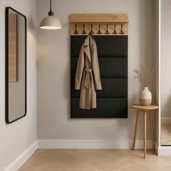 PRATO Cuier de perete 80 cm Stejar artizanal/Grafit