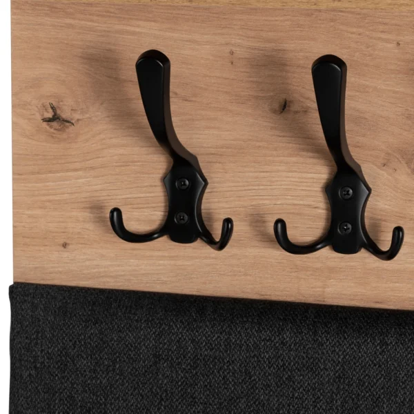 PRATO Cuier de perete 80 cm Stejar artizanal/Grafit