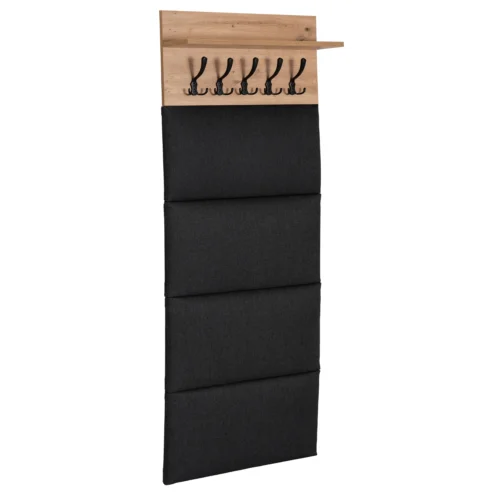 VENORNA Cuier de perete 60 cm Stejar artizanal/Grafit