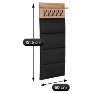 product-3503-3 Suport de perete MODENA 60 cm Stejar Artisan/Grafit — Cuiere