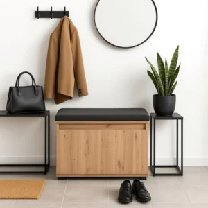 Dulap pentru pantofi PRATO, 80 cm, stejar artizanal/grafit