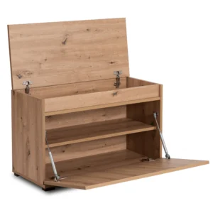 Dulap pentru pantofi PRATO, 80 cm, stejar artizanal/grafit