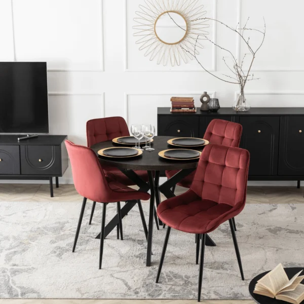 product-3513-0-1 Scaun CHRIS Maroon catifea — MOBILA