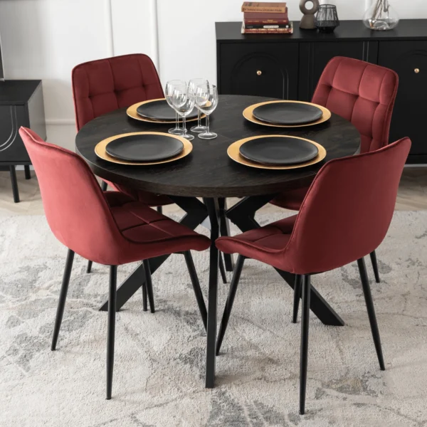 product-3513-1 Scaun CHRIS Maroon catifea — MOBILA