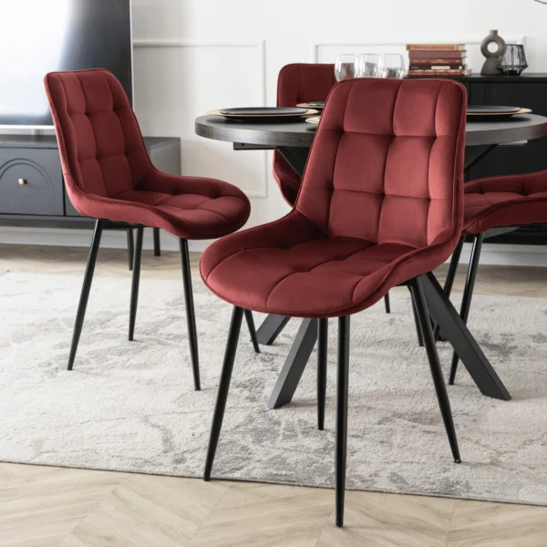 product-3513-2 Scaun CHRIS Maroon catifea — MOBILA
