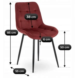 product-3513-7 Scaun CHRIS Maroon catifea — MOBILA