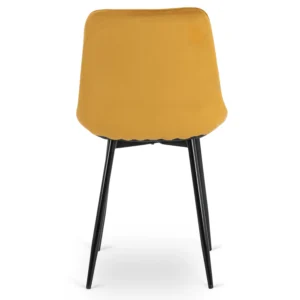 Scaun CHRIS din velur muștar