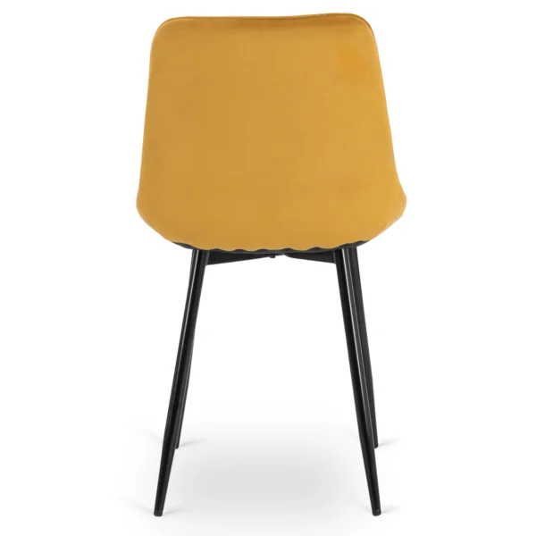 Scaun CHRIS din velur muștar