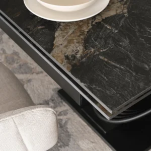 Masă extensibilă din ceramică IBIZA 160-240 cm Negru