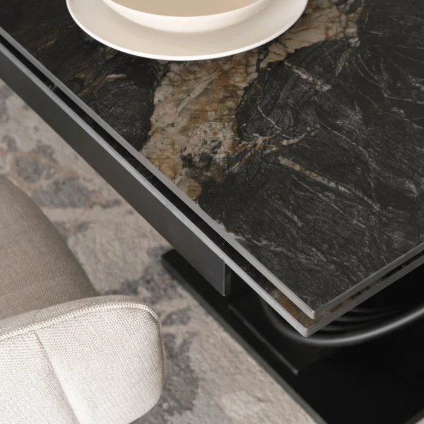 Masă extensibilă din ceramică IBIZA 160-240 cm Negru