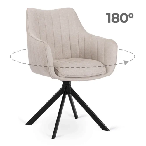 Scaun pivotant MUMBAI Culoare crem