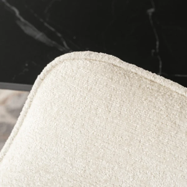 LARISA Scaun rotativ Cream Boucle — MOBILA