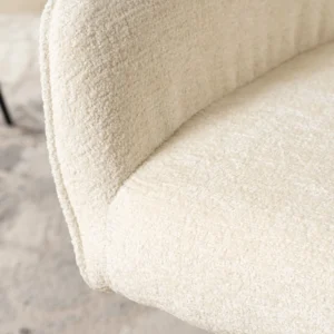 LARISA Scaun rotativ Cream Boucle — MOBILA