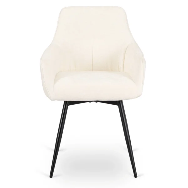 LARISA Scaun rotativ Cream Boucle — MOBILA