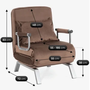 product-3528-13 Scaun reclinabil BART din velur maro