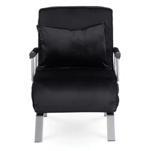 Fotoliu reclinabil BART, velur negru