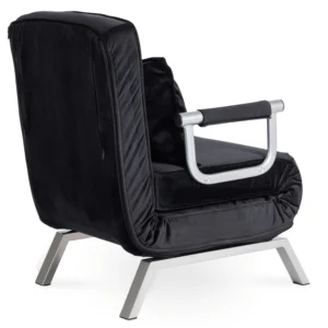 Fotoliu reclinabil BART, velur negru