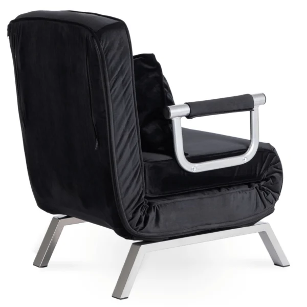 Fotoliu reclinabil BART, velur negru