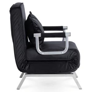 Fotoliu reclinabil BART, velur negru