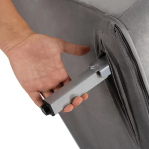 Fotoliu reclinabil BART din velur gri