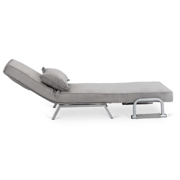 Fotoliu reclinabil BART din velur gri