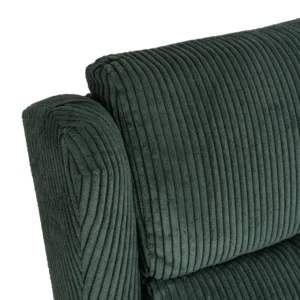 SEBASTIAN Green Corduroy fotoliu de masaj pliabil — Fotolii de relaxare