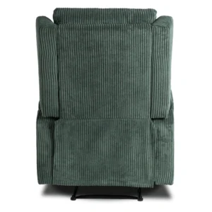 SEBASTIAN Green Corduroy fotoliu de masaj pliabil — Fotolii de relaxare