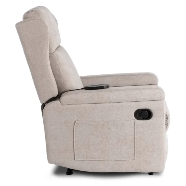 product-3534-4 SEBASTIAN Bej tesatura fotoliu de masaj culisant — Fotolii de relaxare