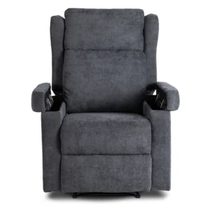 Fotoliu de masaj reclinabil SEBASTIAN, țesătură gri închis