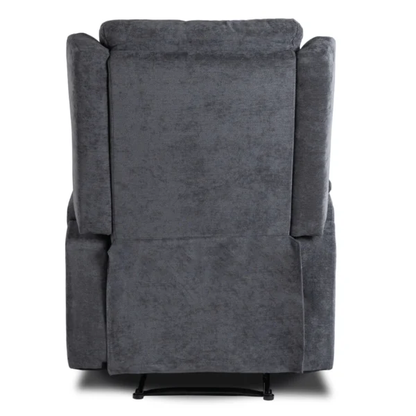Fotoliu de masaj reclinabil SEBASTIAN, țesătură gri închis