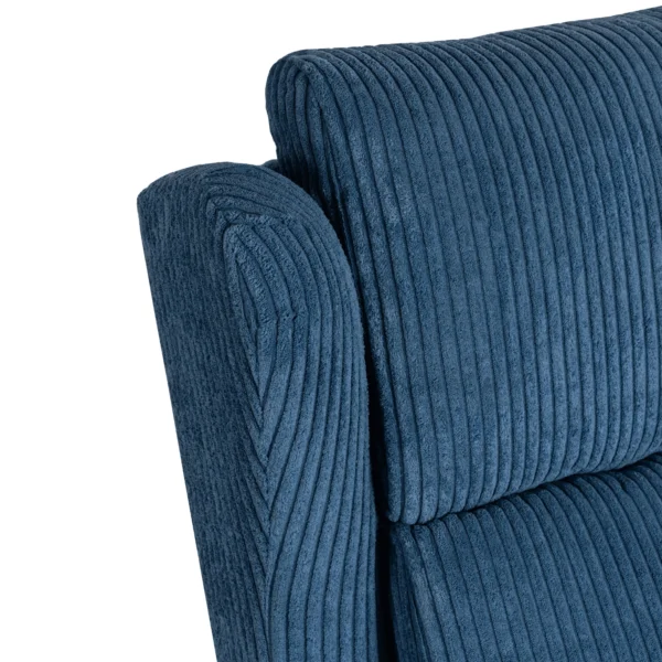 product-3536-10 SEBASTIAN masaj scaun culisant albastru marin corduroy — Fotolii de relaxare