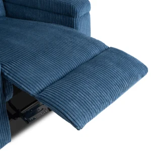 product-3536-11 SEBASTIAN masaj scaun culisant albastru marin corduroy — Fotolii de relaxare