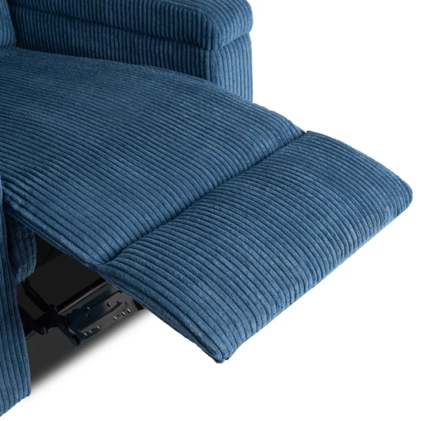 product-3536-11 SEBASTIAN masaj scaun culisant albastru marin corduroy — Fotolii de relaxare