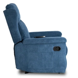 product-3536-4 SEBASTIAN masaj scaun culisant albastru marin corduroy — Fotolii de relaxare