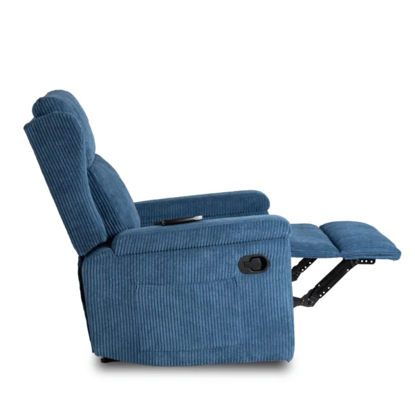 product-3536-5 SEBASTIAN masaj scaun culisant albastru marin corduroy — Fotolii de relaxare