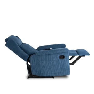 product-3536-6 SEBASTIAN masaj scaun culisant albastru marin corduroy — Fotolii de relaxare