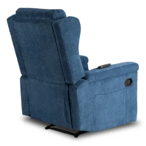 product-3536-7 SEBASTIAN masaj scaun culisant albastru marin corduroy — Fotolii de relaxare