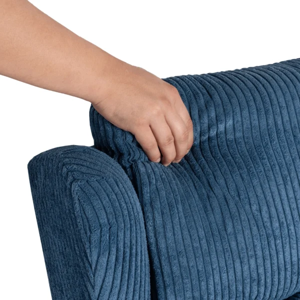 product-3536-9 SEBASTIAN masaj scaun culisant albastru marin corduroy — Fotolii de relaxare