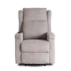 product-3537-1 SEBASTIAN Grey Corduroy fotoliu de masaj reclinabil — Fotolii de relaxare
